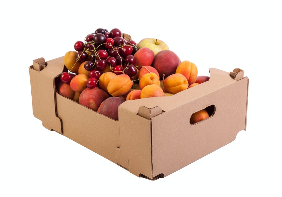 ФРУКТОВЫЙ ГОФРОЛОТОК 585х357х186 мм под яблоки, персики, абрикосы, сливу, виноград